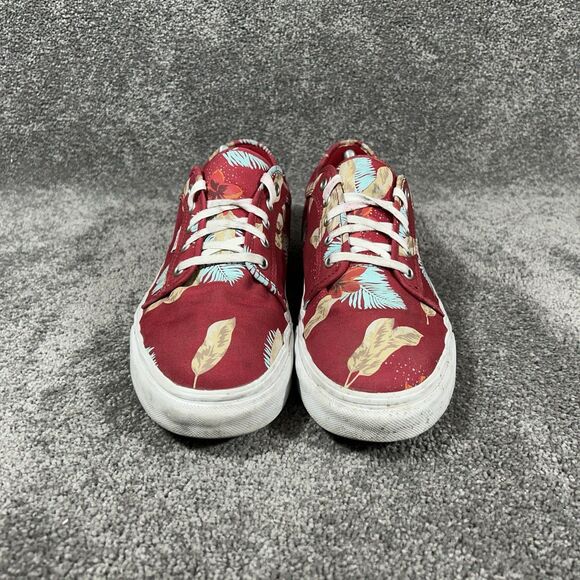 VANS Chukka Low Aloha Chili Pepper Mens Sz 11 Red Tropical Print Pro Skate Shoes main image 8
